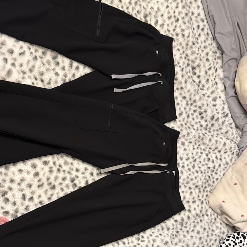 Figs Black Jogger Pants with Gray Details